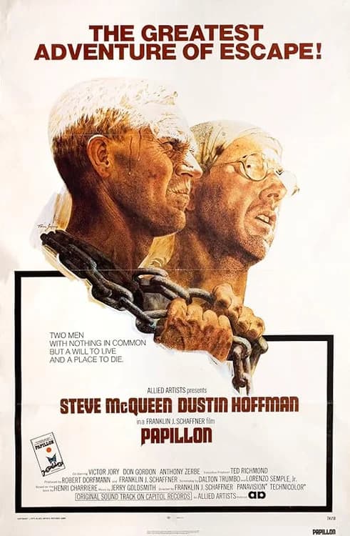 Papillon film posteri
